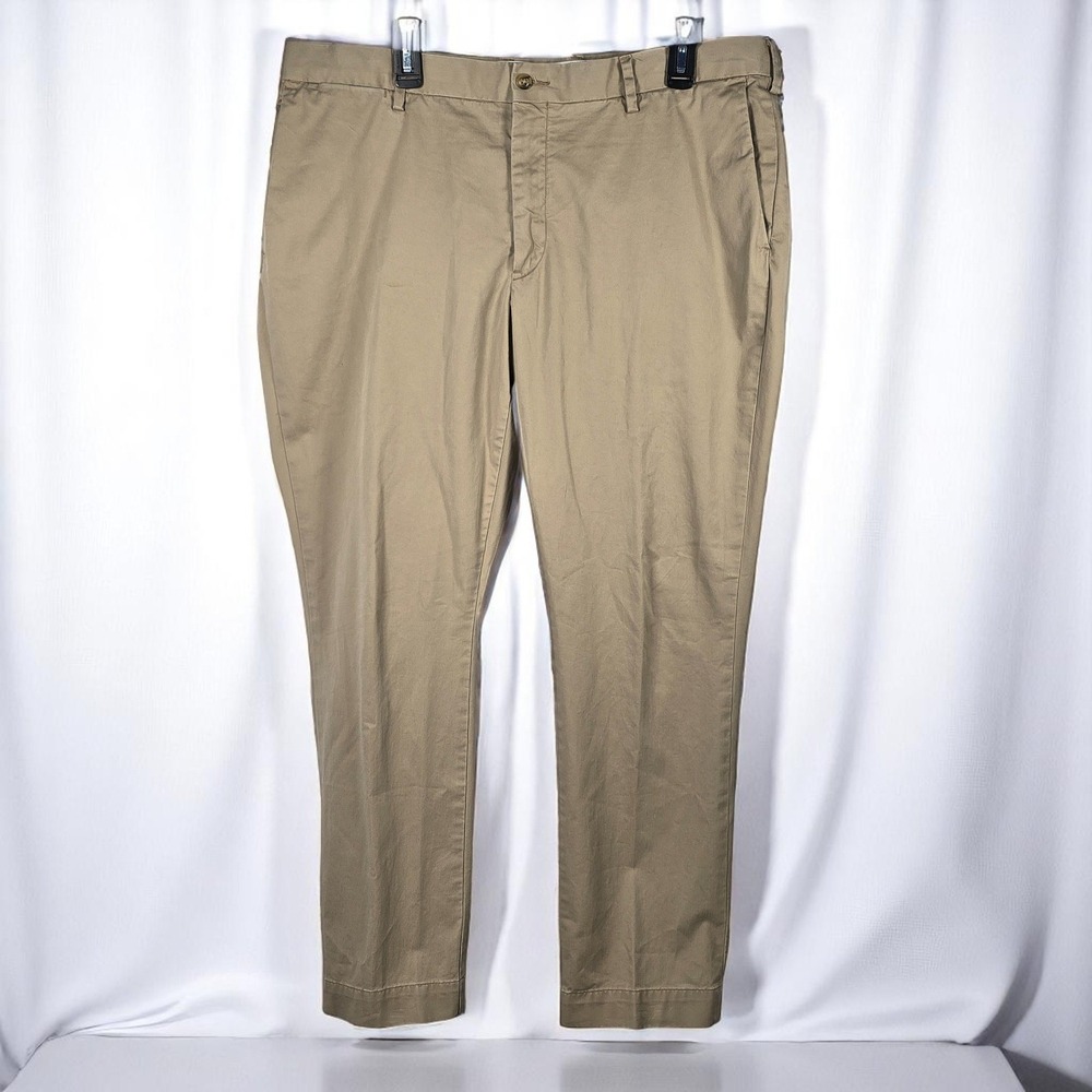 Polo Ralph Lauren Khaki Pants Straight Fit‎ Chino Casual Mens Size 38x32 Beige